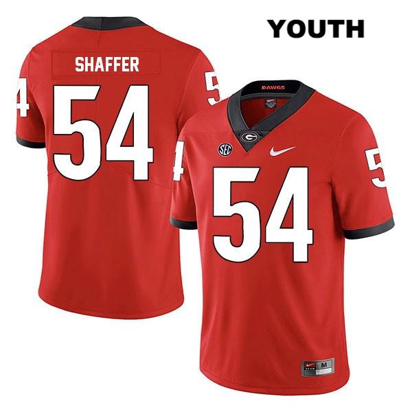 Georgia Bulldogs Youth Justin Shaffer #54 NCAA Legend Authentic Red Nike Stitched College Football Jersey PWO0756KE